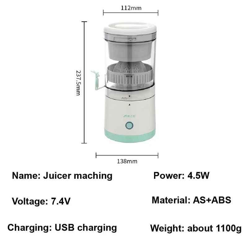 Portable USB Mini Electric Rechargeable Blender. Fresh Fruit Juice Maker